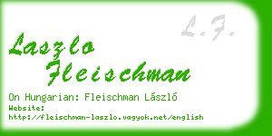 laszlo fleischman business card