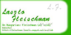 laszlo fleischman business card